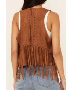 Vocal Women's Faux Suede Fringe Vest -Deals Grace Apparel Store 2000212608 290 P3