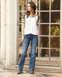 Wrangler Retro Women's Dark Wash Sadie Jeans 12 Wrangler Retro Women's Dark Wash Sadie Jeans -Deals Grace Apparel Store 2000215178 402 D2