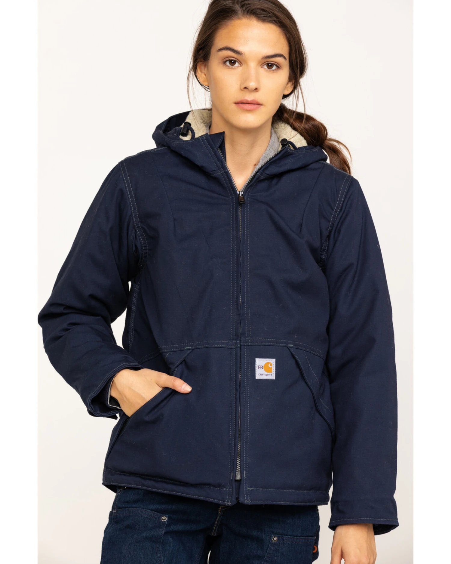 Carhartt Women's FR Full Swing Quick Duck Sherpa-Lined FR Jacket 1 Carhartt Women's FR Full Swing Quick Duck Sherpa-Lined FR Jacket