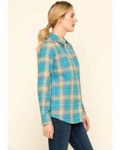 Ariat Women's FR Savana Plaid Print Long Sleeve Work Shirt -Deals Grace Apparel Store 2000294410 400 P3