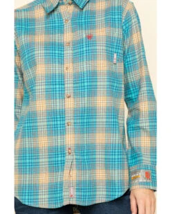 Ariat Women's FR Savana Plaid Print Long Sleeve Work Shirt -Deals Grace Apparel Store 2000294410 400 P4