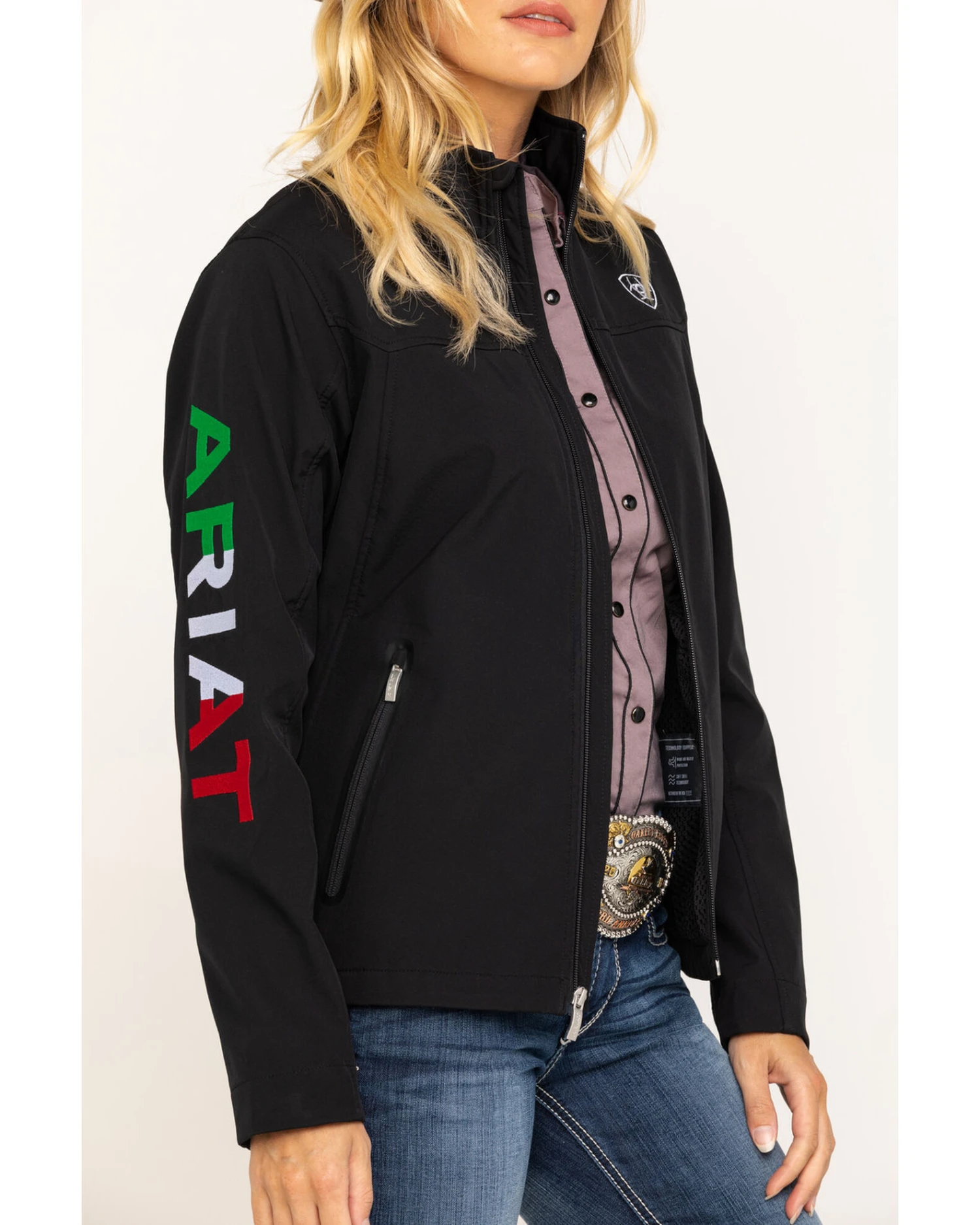 Ariat Women's Classic Team Mexico Flag Softshell Jacket 4 Ariat Women's Classic Team Mexico Flag Softshell Jacket - Image 4