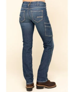 Ariat Women's Rebar Mid Rise Durastretch Nightride Riveter Work Straight Jeans