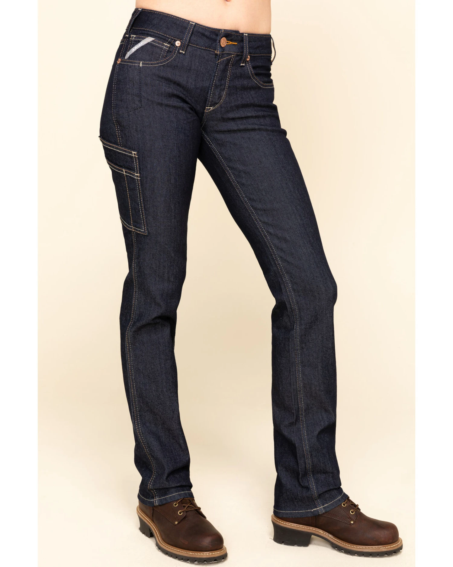 Ariat Women's Rebar Mid Rise Durastretch Raven Rinse Work Straight Jeanss 3 Ariat Women's Rebar Mid Rise Durastretch Raven Rinse Work Straight Jeanss - Image 3