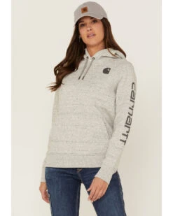 Carhartt Women's Clarksburg Sleeve Logo Hooded Sweatshirt 