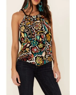 Idyllwind Women's Floral Haze Halter Top  -Deals Grace Apparel Store 2000338253 001 P3