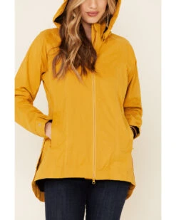 Outback Trading Co. Women's Solid Mustard Brookside Hooded Zip-Front Rain Jacket  -Deals Grace Apparel Store 2000338849 702 P3