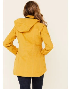 Outback Trading Co. Women's Solid Mustard Brookside Hooded Zip-Front Rain Jacket  -Deals Grace Apparel Store 2000338849 702 P5