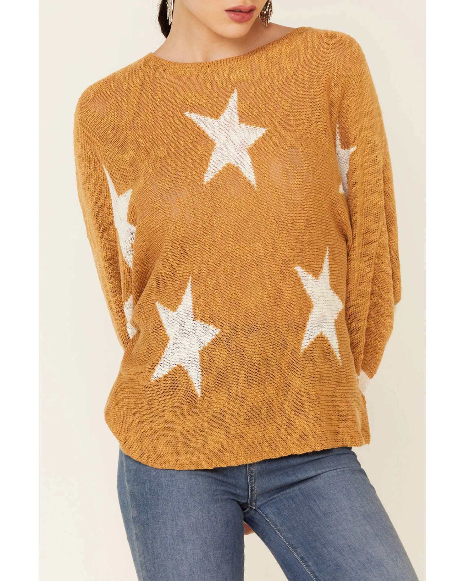 Wishlist Women's Star Print Pullover Sweater 4 Wishlist Women's Star Print Pullover Sweater - Image 4