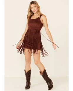 Idyllwind Women's Lady Luck Faux Suede Fringe Dress
