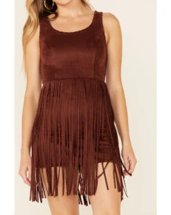 Idyllwind Women's Lady Luck Faux Suede Fringe Dress -Deals Grace Apparel Store 2000342526 220 P3
