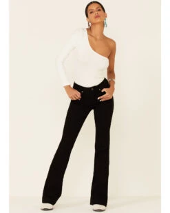 Shyanne Women's Seamed Pockets Mid Rise Bootcut Jeans