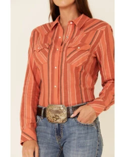 Wrangler Women's Clay Stripe Long Sleeve Snap Western Core Shirt 6 Wrangler Women's Clay Stripe Long Sleeve Snap Western Core Shirt -Deals Grace Apparel Store 2000350337 641 P3