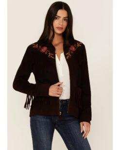 Idyllwind Women's Hillcrest Embroidered Suede Jacket