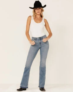 Idyllwind Women's Medium Wash Old West High Risin' Released Hem Flare Jeans