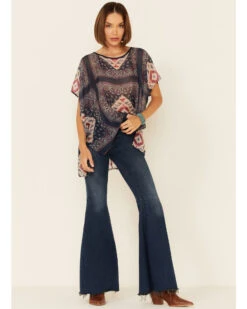 Tasha Polizzi Women's Sahara Tile Print Poncho Top -Deals Grace Apparel Store 2000356690 900 P4