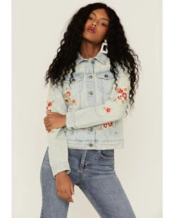 Stetson Women's Embroidered Floral Denim Jacket  -Deals Grace Apparel Store 2000358885 400 P3