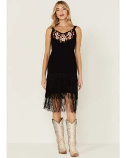 Idyllwind Women's Strawberry Hill Embroidered Floral Fringe Dress -Deals Grace Apparel Store 2000359121 001 P4