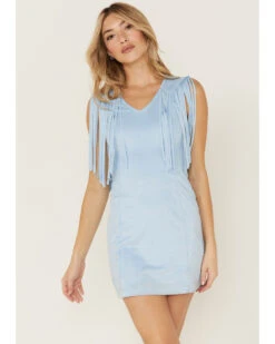 Idyllwind Women's Lady Bird Fringe Faux Suede Dress