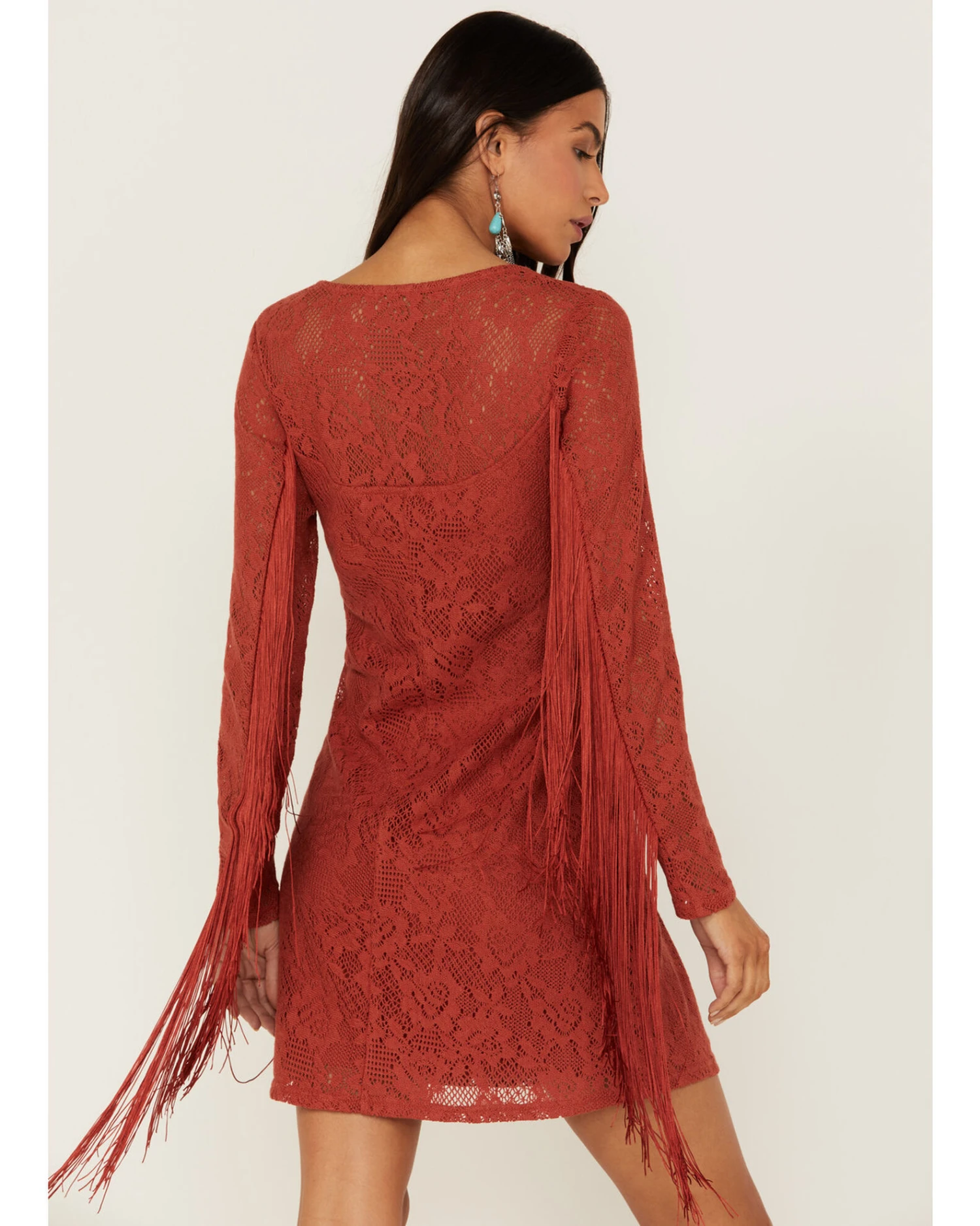 Idyllwind Women's Fairlane Crochet Fringe Dress 3 Idyllwind Women's Fairlane Crochet Fringe Dress - Image 3