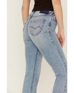 Cleo + Wolf Women's Exposed Button Fly Slim Straight Denim Jeans -Deals Grace Apparel Store 2000359508 414 P4