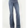 Stetson Women's 214 Medium Wash Pieced Pocket Trouser Leg Jean 