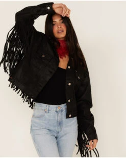 Wrangler X Women's Fringe Denim Jacket