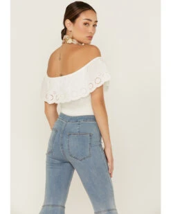 Panhandle Women's Eyelet Flounce Top -Deals Grace Apparel Store 2000360493 100 P3