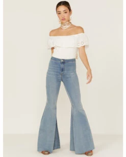 Panhandle Women's Eyelet Flounce Top -Deals Grace Apparel Store 2000360493 100 P4