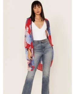 Ariat Women's Americana Patchwork Smokestack Kimono