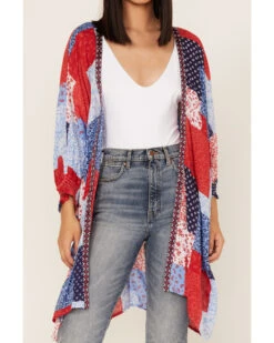 Ariat Women's Americana Patchwork Smokestack Kimono 6 Ariat Women's Americana Patchwork Smokestack Kimono -Deals Grace Apparel Store 2000362847 942 P3