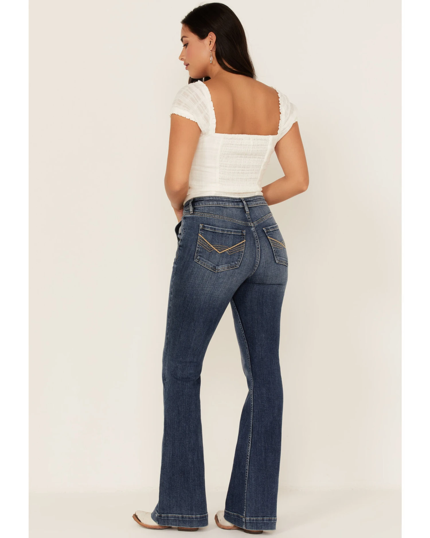 Idyllwind Women's Front Seam High Rise Flare Jeans 3 Idyllwind Women's Front Seam High Rise Flare Jeans - Image 3