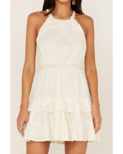 Shyanne Women's Swiss Dot Embroidered Halter Neck Dress 6 Shyanne Women's Swiss Dot Embroidered Halter Neck Dress -Deals Grace Apparel Store 2000364747 100 P3