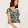 Shyanne Women's Floral Print Flounce Top