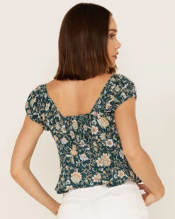 Shyanne Women's Floral Print Flounce Top 7 Shyanne Women's Floral Print Flounce Top -Deals Grace Apparel Store 2000364763 443 P4