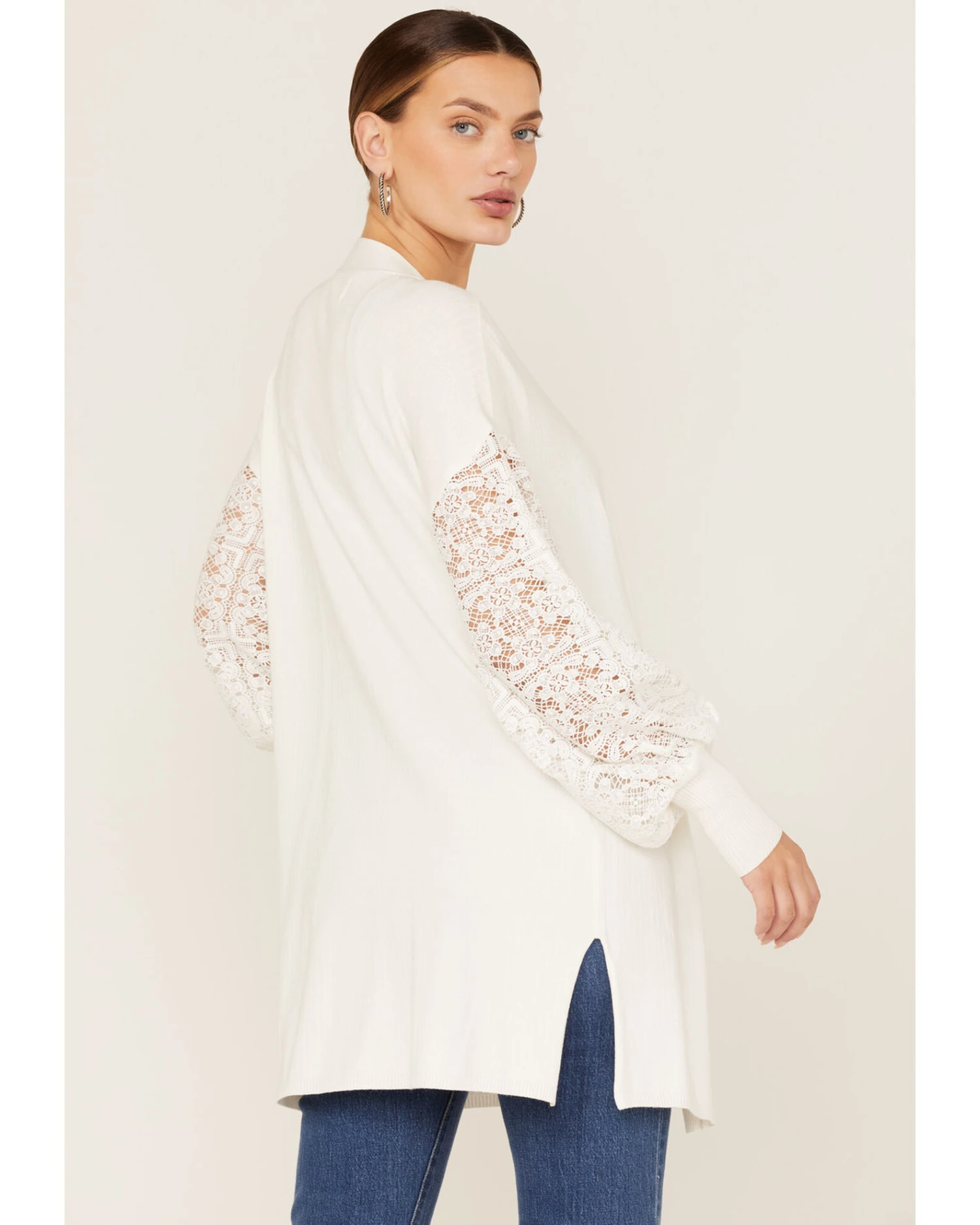 Shyanne Women's Lace Knit Cardigan Sweater 4 Shyanne Women's Lace Knit Cardigan Sweater - Image 4