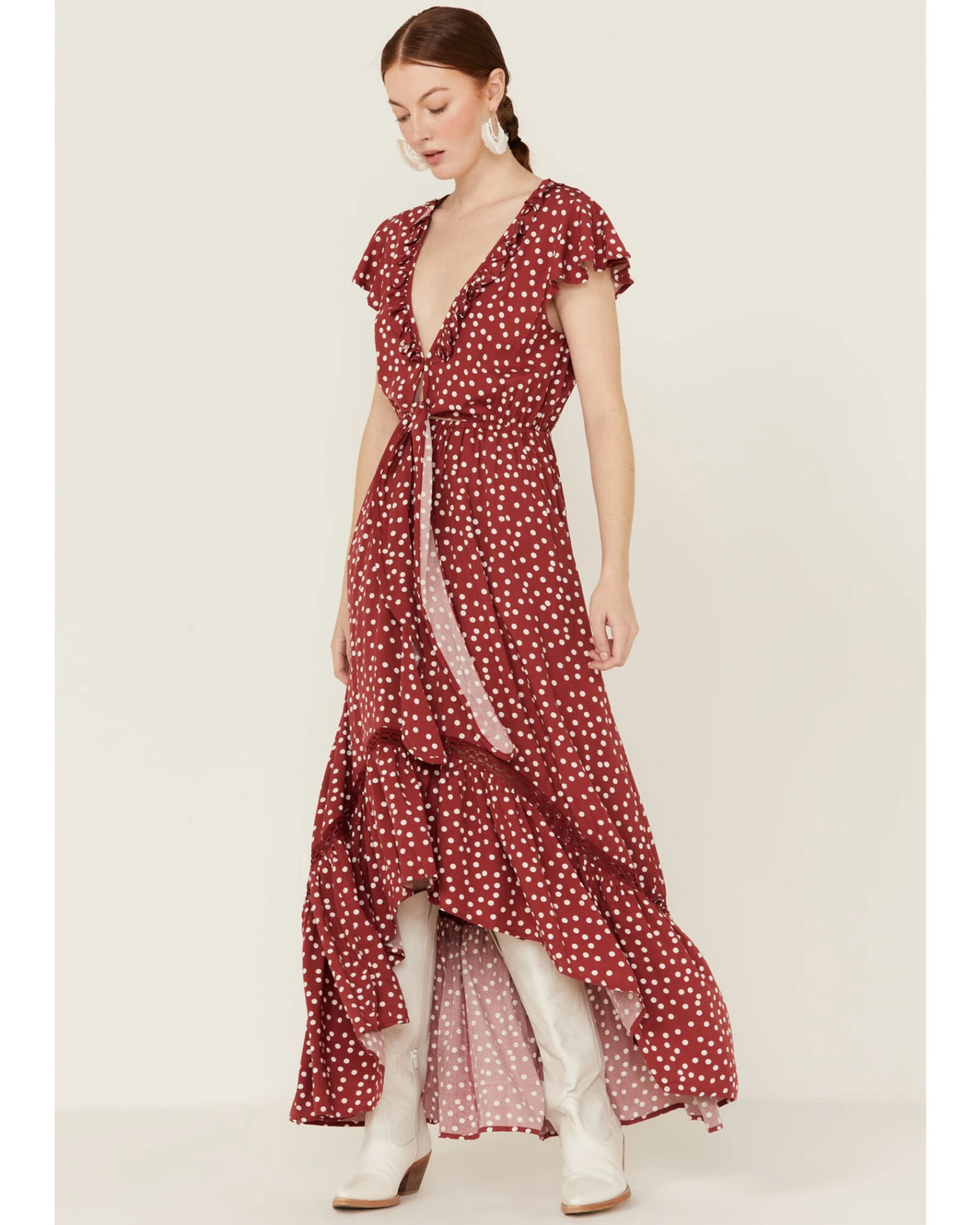 Beyond The Radar Women's Picnic Dot Maxi Dress 2 Beyond The Radar Women's Picnic Dot Maxi Dress - Image 2