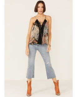 Miss Me Women's Multicolored Patchwork Lace Tank -Deals Grace Apparel Store 2000366575 001 P4