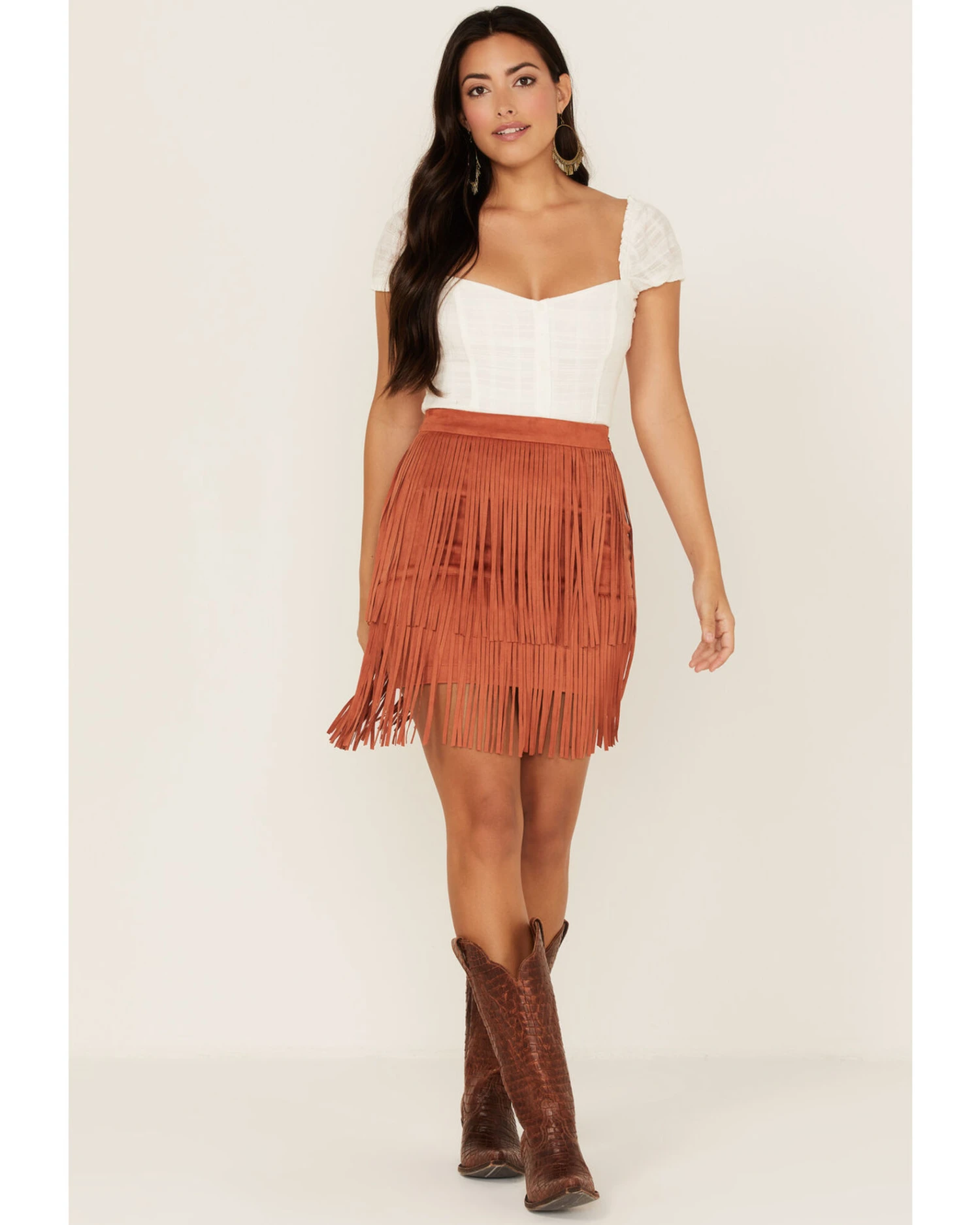 Idyllwind Women's Chestnut Trail Faux Suede Skirt 1 Idyllwind Women's Chestnut Trail Faux Suede Skirt