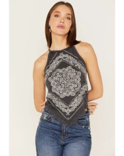 Rock & Roll Denim Women's Bandana Print Tank Top