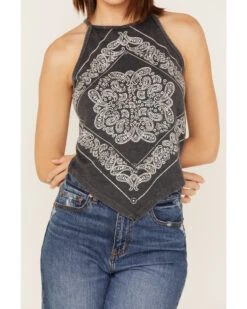 Rock & Roll Denim Women's Bandana Print Tank Top 6 Rock & Roll Denim Women's Bandana Print Tank Top -Deals Grace Apparel Store 2000368499 001 P3