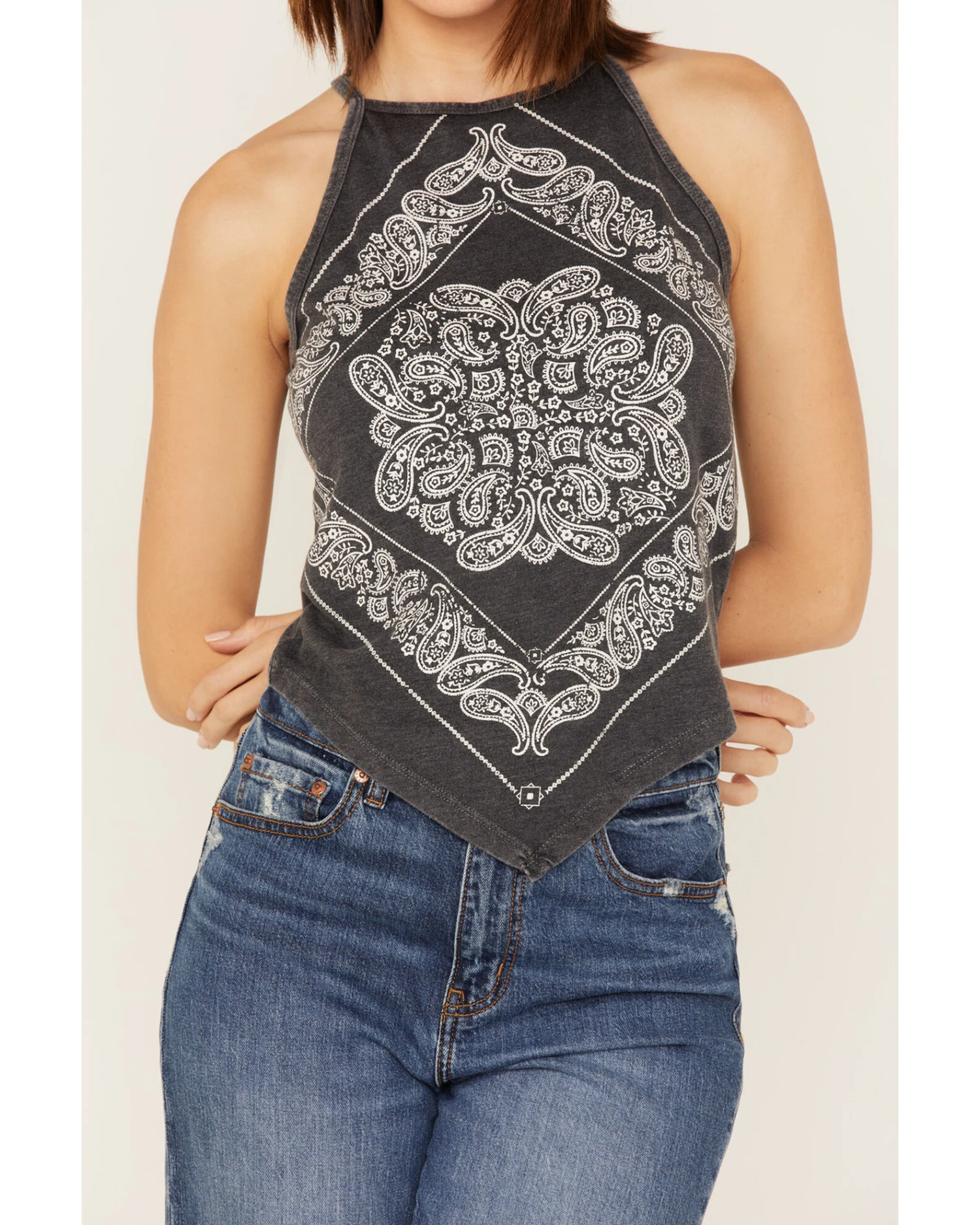 Rock & Roll Denim Women's Bandana Print Tank Top 3 Rock & Roll Denim Women's Bandana Print Tank Top - Image 3