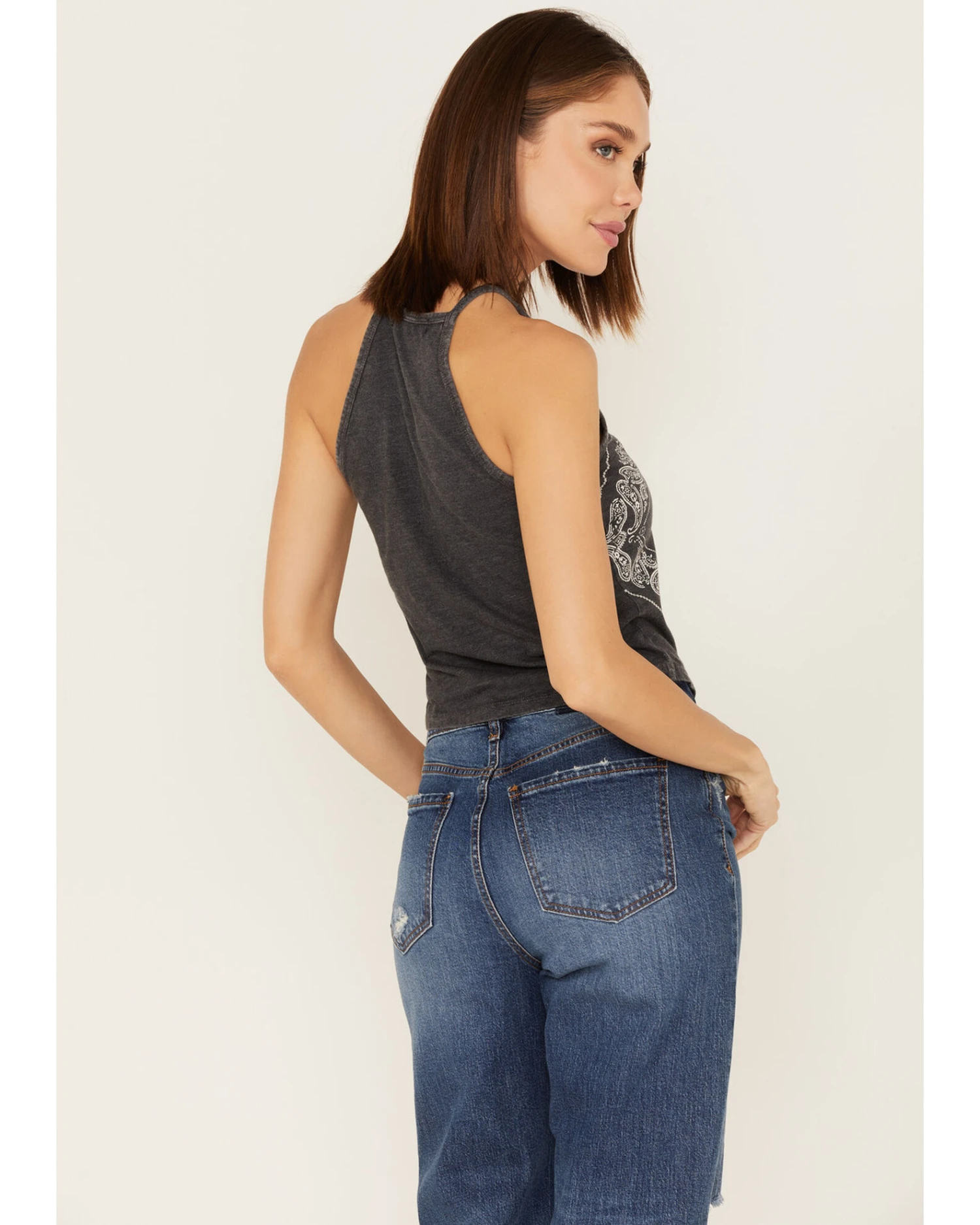 Rock & Roll Denim Women's Bandana Print Tank Top 4 Rock & Roll Denim Women's Bandana Print Tank Top - Image 4