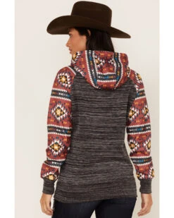 Hooey Women's Southwestern Contrast Print Summit Hoodie -Deals Grace Apparel Store 2000369085 022 P4