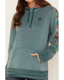 Hooey Women's Southwestern Contrast Print Canyon Hoodie 6 Hooey Women's Southwestern Contrast Print Canyon Hoodie -Deals Grace Apparel Store 2000369088 442 P3