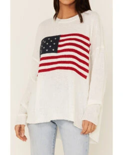 Show Me Your Mumu Women's Woodsy American Flag Knit Sweater -Deals Grace Apparel Store 2000370498 100 P3