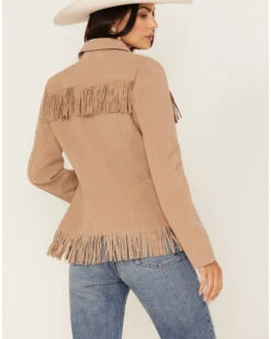 Fornia Women's Fringe Faux Leather Fringe Zip Jacket -Deals Grace Apparel Store 2000371795 250 P4