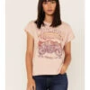 Cleo + Wolf Women's Motorcycle Raceway Vintage Graphic Tee