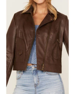 Cleo + Wolf Women's Faux Leather Moto Jacket 6 Cleo + Wolf Women's Faux Leather Moto Jacket -Deals Grace Apparel Store 2000373335 200 P3