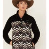 Cinch Women's Geo Print Polar Fleece Sweater